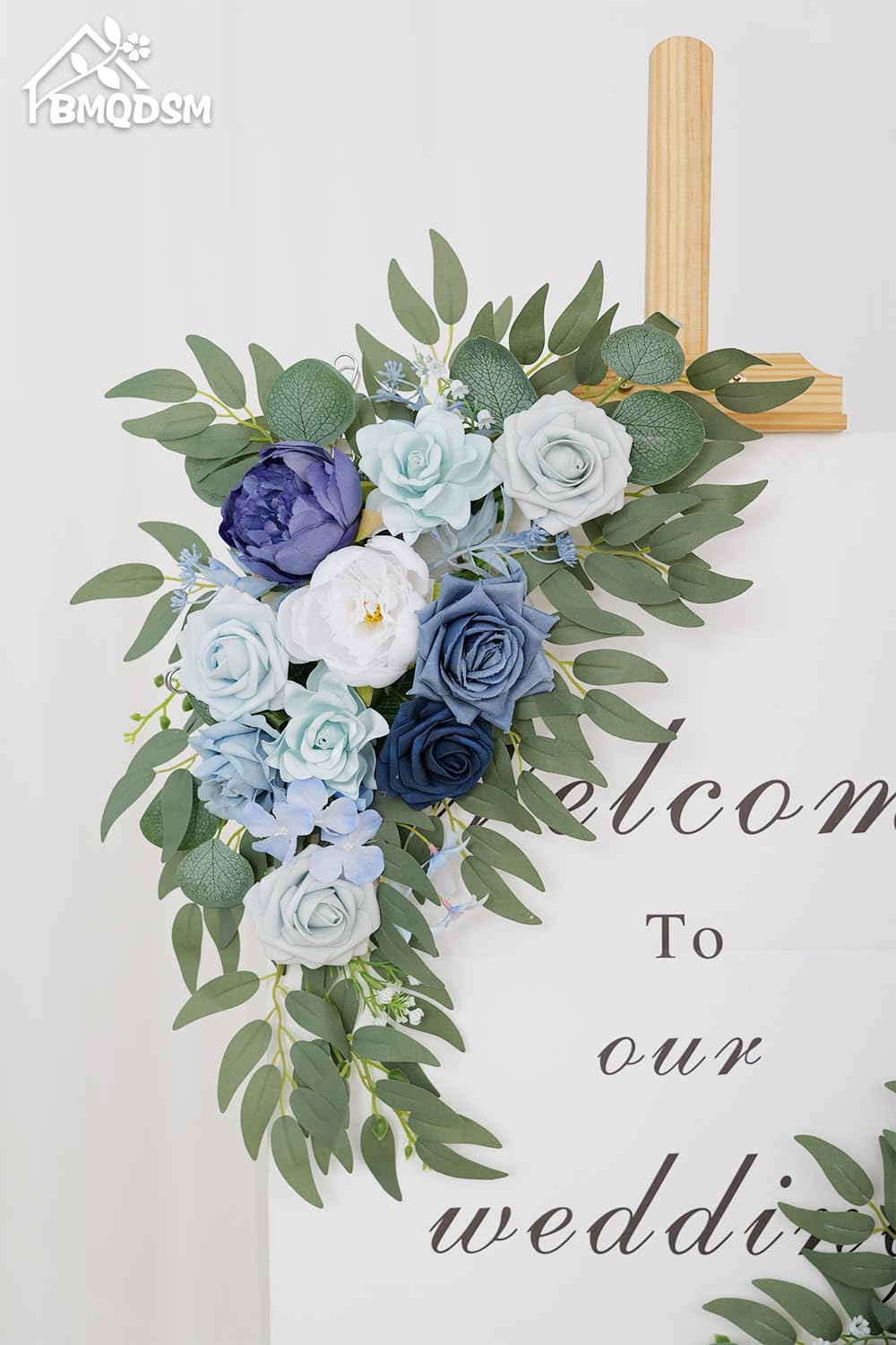 Pack of 2 -Wedding Welcome Signs Floral,Wedding Arch Flowers for Wedding Decorations