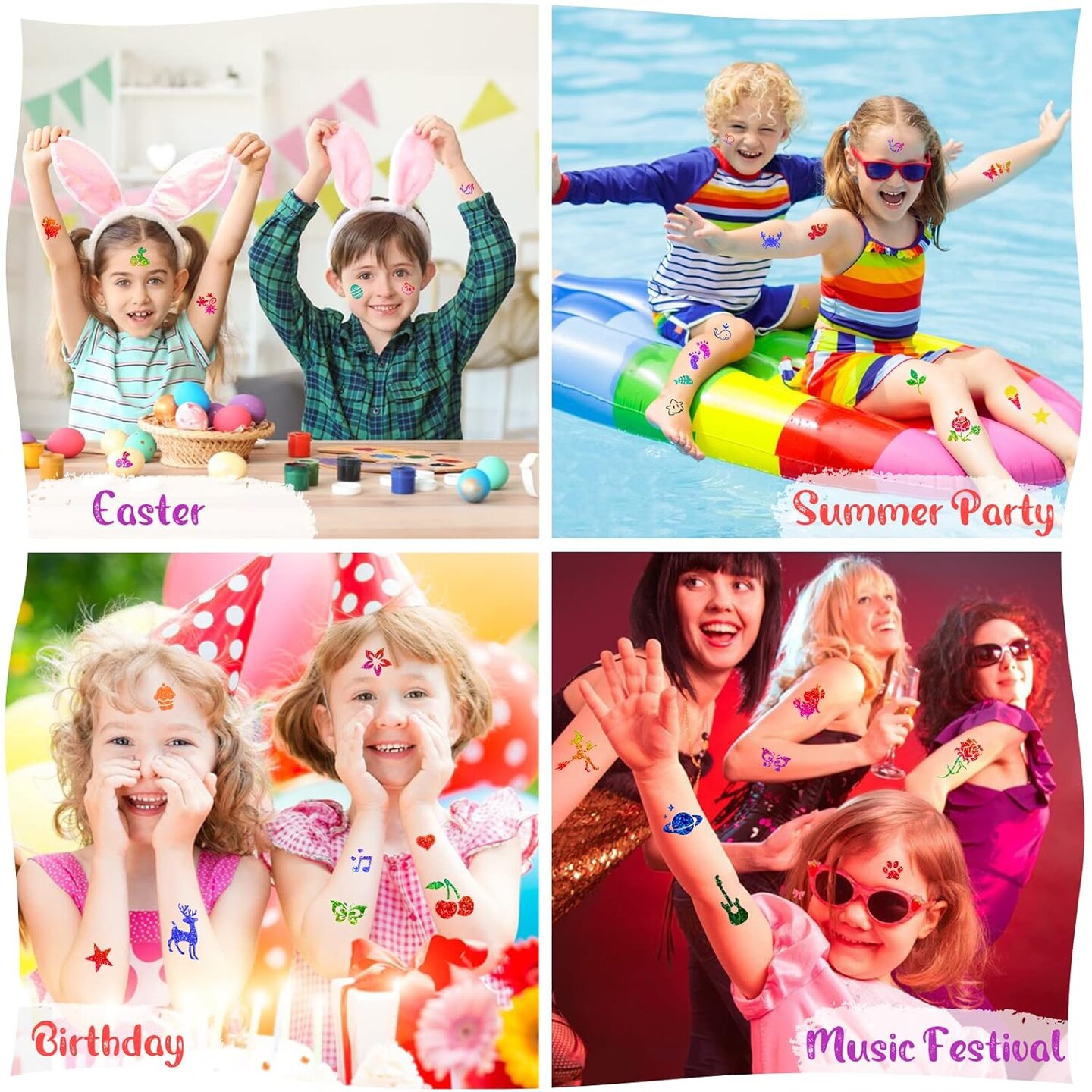 Body Glue for Glitter Tattoos, 10ml*2 Art Glitter Glue