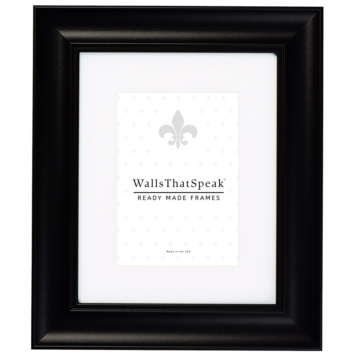 Vintage Revival 1.75&#x22;, Satin Black Matted Picture Frame by wallsthatspeak
