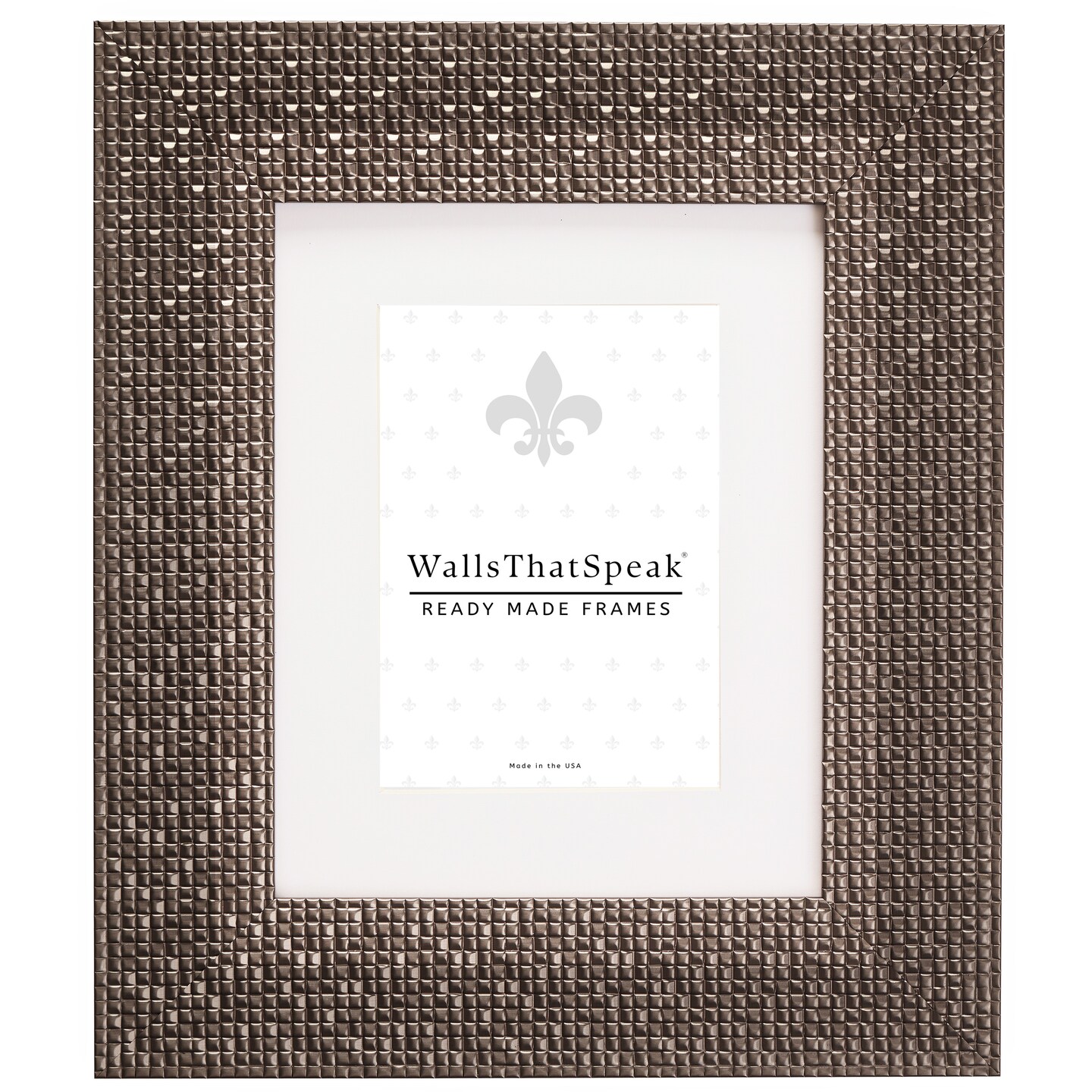 Glimmer 2.375", Pewter Matted Picture Frame by wallsthatspeak
