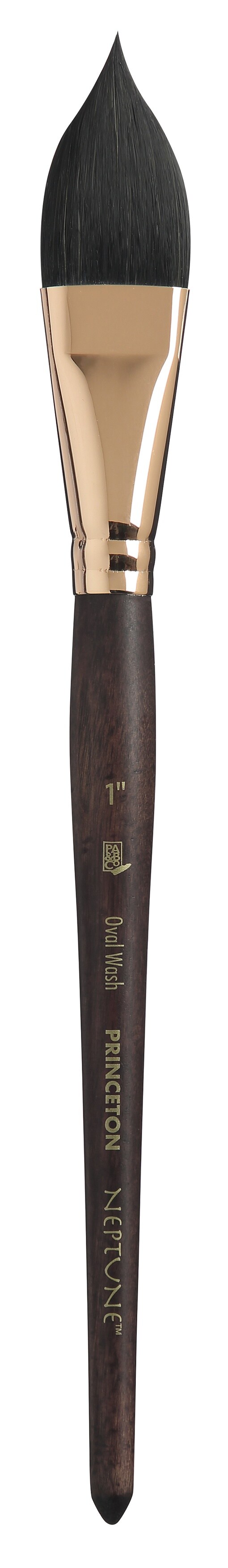 Princeton Series 4750 Neptune Synthetic Squirrel Brush-Short Handle Oval Wash 1"