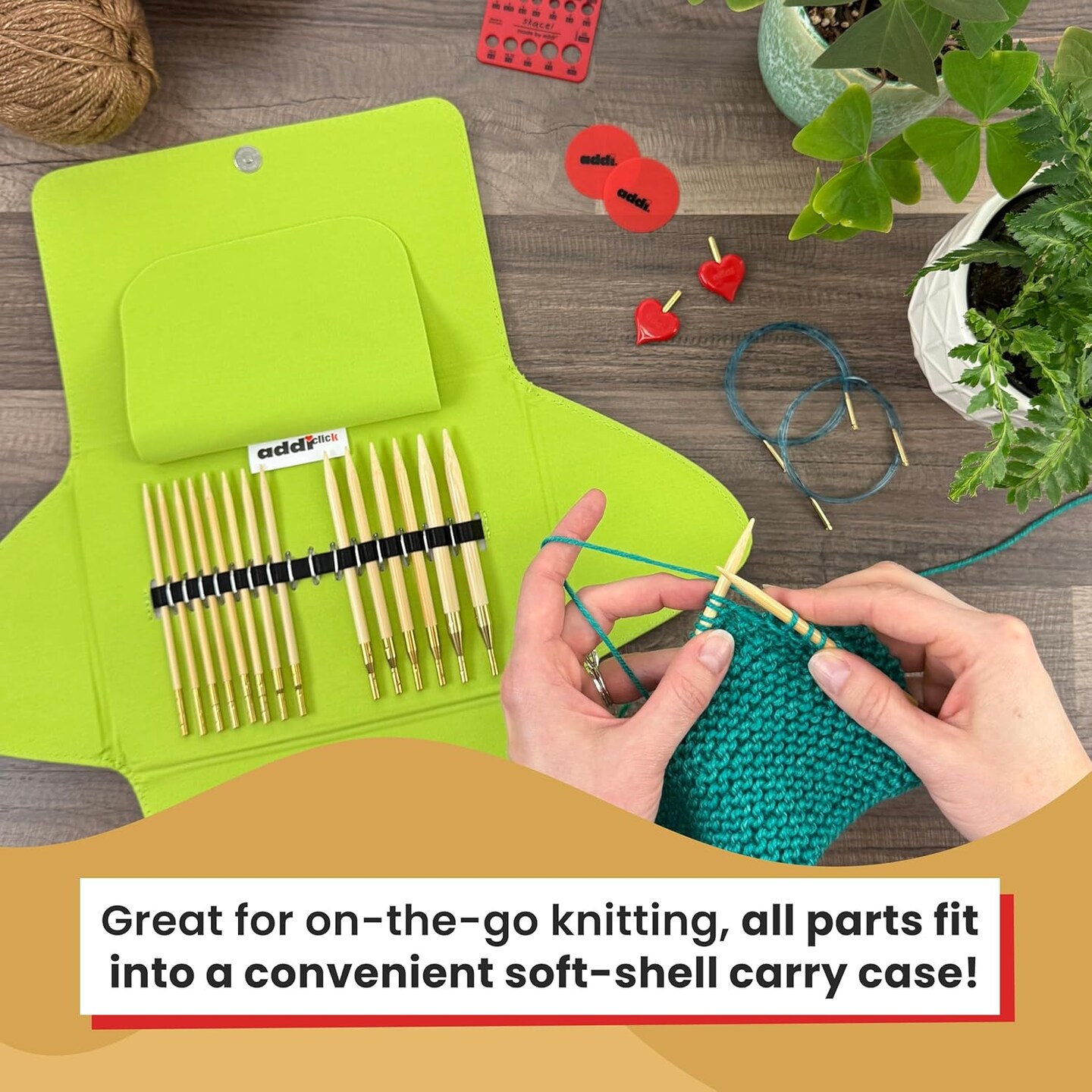 Skacel by Addi AddiClick Bamboo Interchangeable Circular Knitting Needle Set