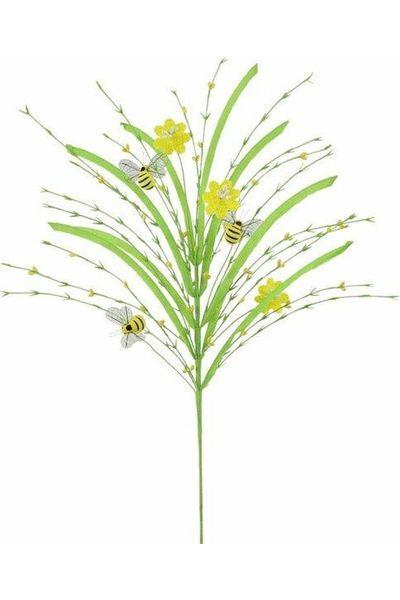 28&#x22; Grass Pip Flower Bumble Bee Spray