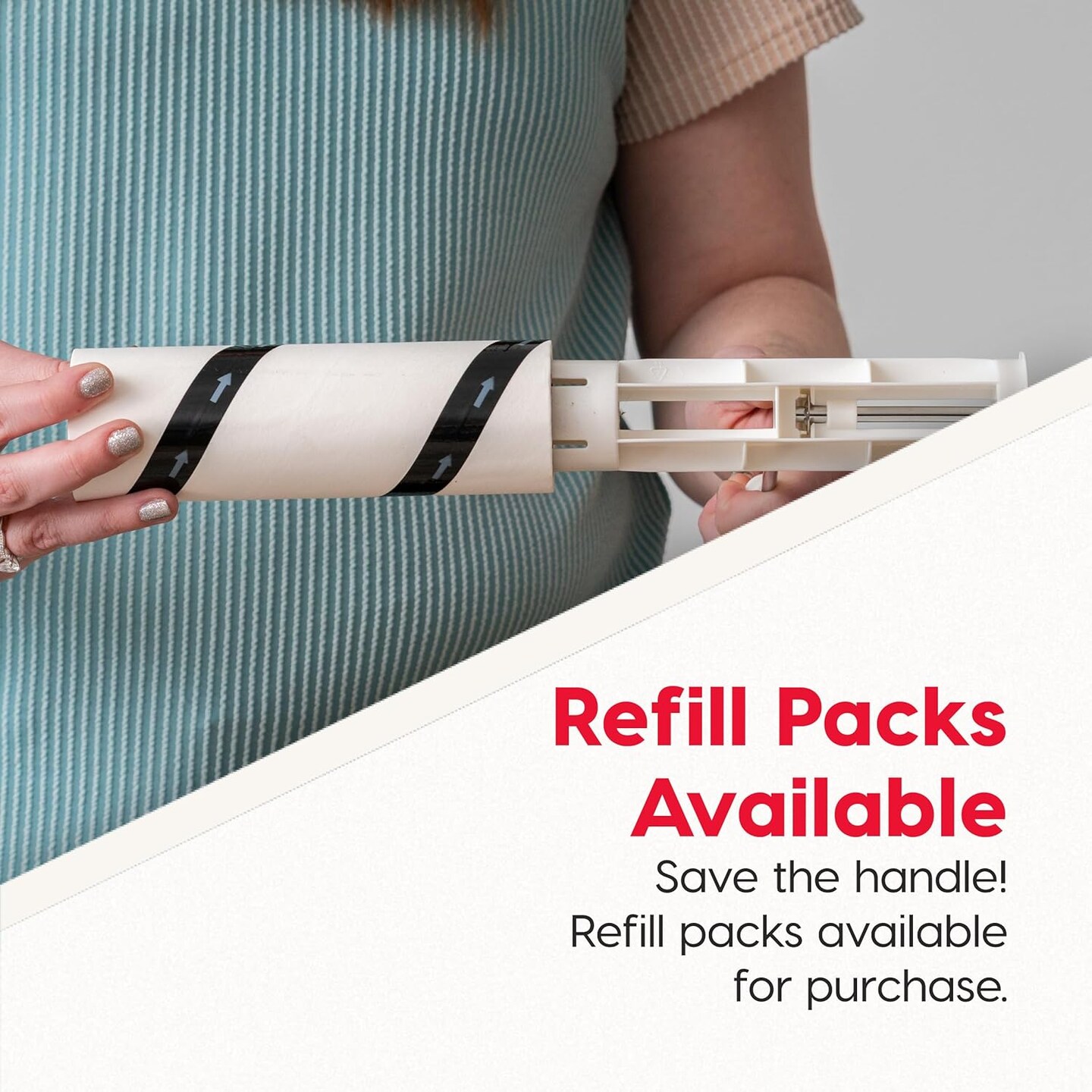 IRIS USA Extra Sticky Lint Rollers, 5 Pack of Large Refills Only - No Handle/Cover Included - 90 Sheets/Roll, 450 Sheets Total