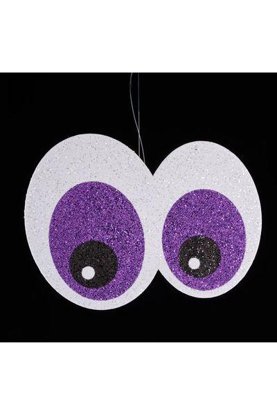 14&#x22; Glitter Eyeballs Ornament Hanger: Purple