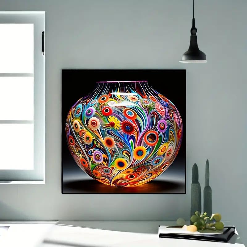 Diamond Art Paintings Kits for Adults,5D Vase Sunflower Flowers Diamond Art Kits for Adult,DIY Full Drill Diamond Gem Art with Painting Kits for Home Wall Decor 12 x 12 Inch