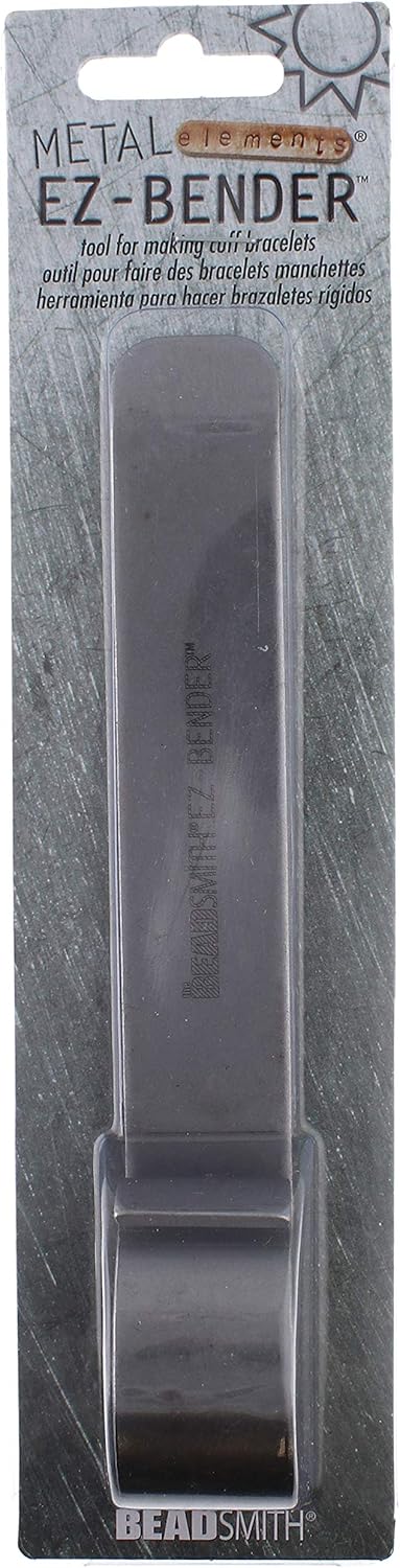 The Beadsmith EZ Bender - Metal Elements - Made of Hardened Steel - 7 x 1 x 1.25 inches - Tool for Making Cuff Bracelets - Create Perfectly Curved Bracelets Without a Mallet