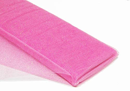 10 Yard Glitter Tulle Fabric Bolt 10 Yards Length for Wedding Party Decoration 54 Inch Width