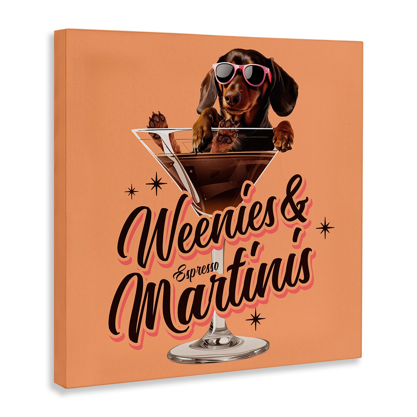 Stupell Industries Weenie's & Espresso Martinis Canvas Wall Art Design by Jim Baldwin