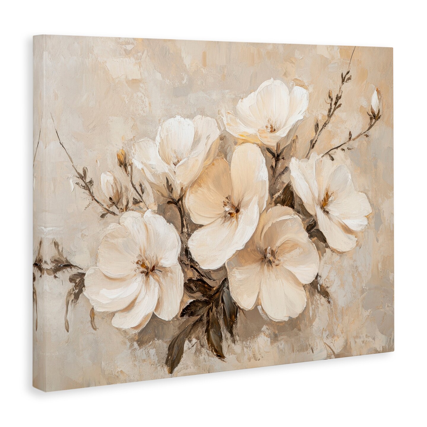 Stupell Industries Blooming White Anemones Canvas Wall Art Design by Petal Prints Design