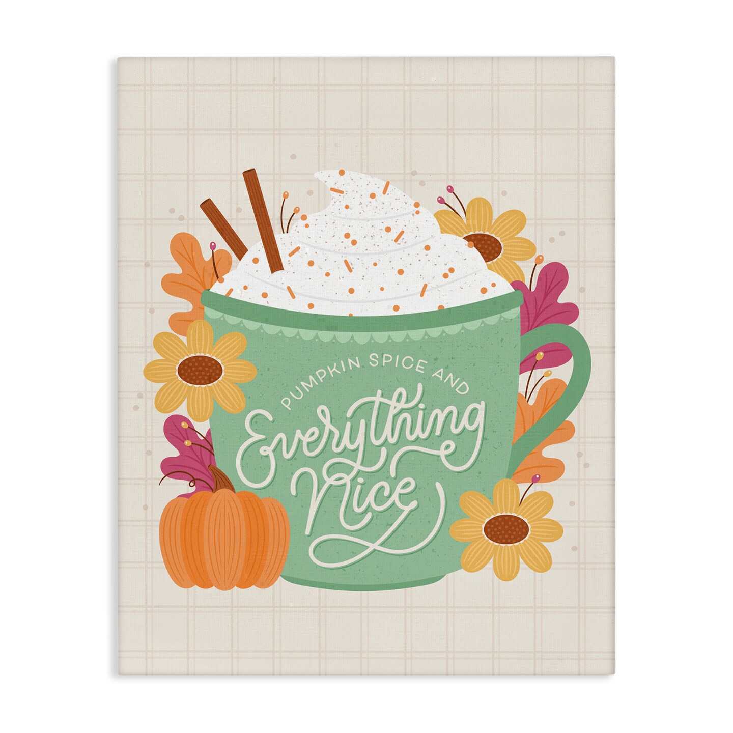 Stupell Industries Pumpkin Spice Everything Nice Canvas Wall Art Design by Jalynn Heerdt