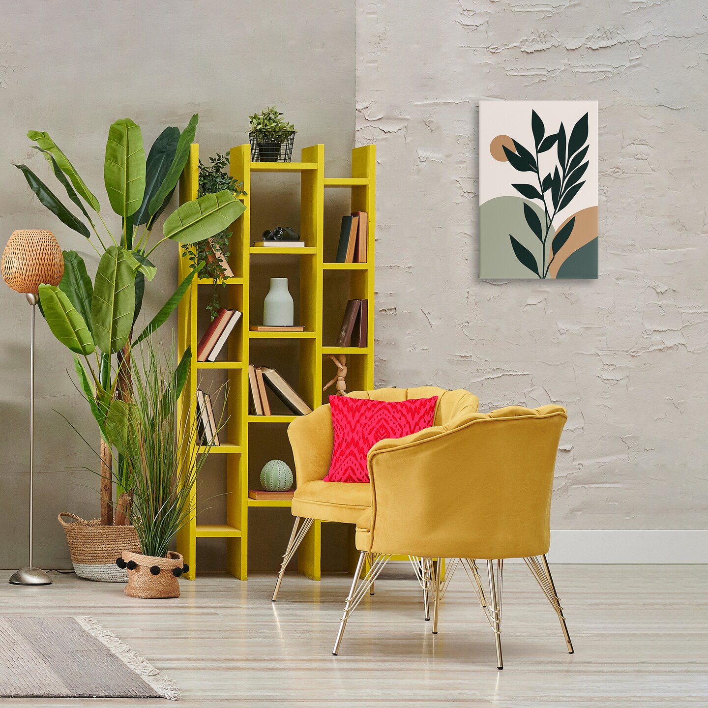 Stupell Industries Earthy Tropical Botanicals Canvas Wall Art Design by LSR Design Studio