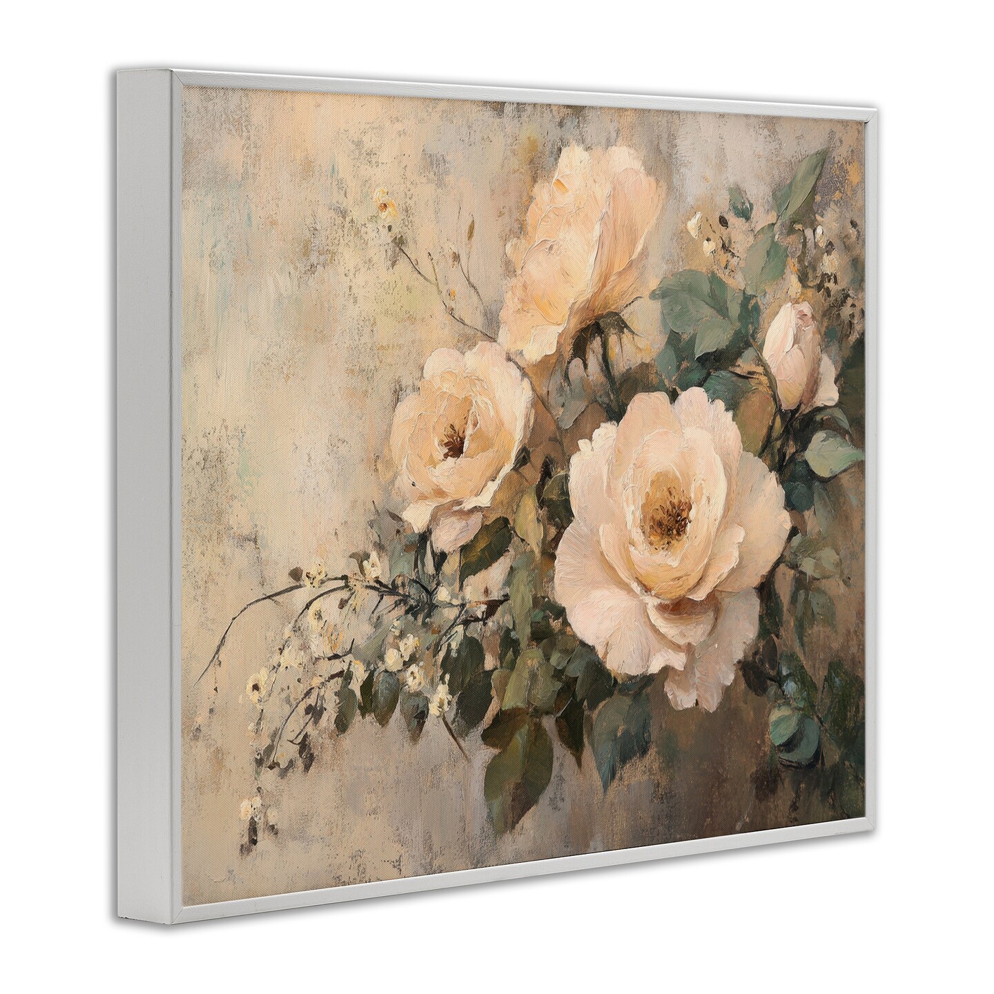 Stupell Industries Blush Roses Blooming Framed Giclee Wall Art Design by Petal Prints Design