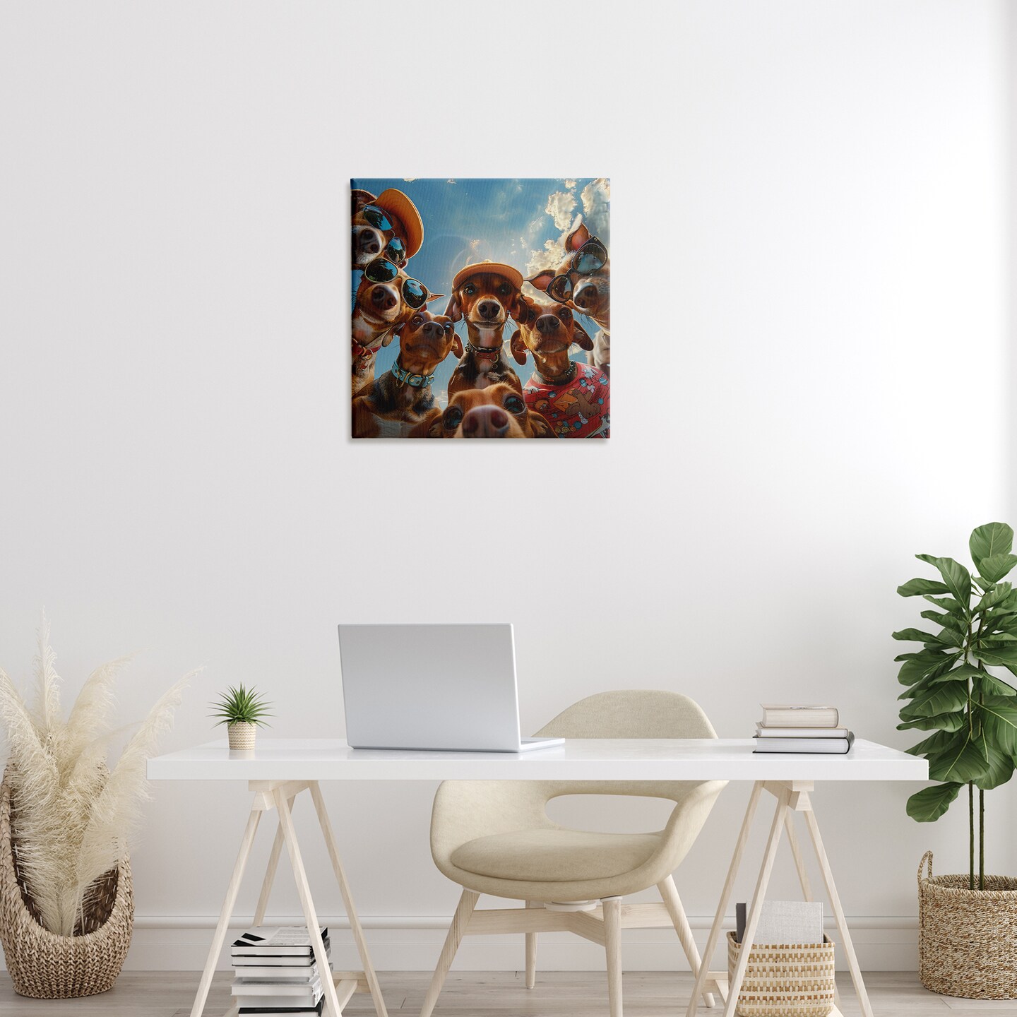 Stupell Industries Funny Wiener Dog Selfie Canvas Wall Art Design by Jim Baldwin