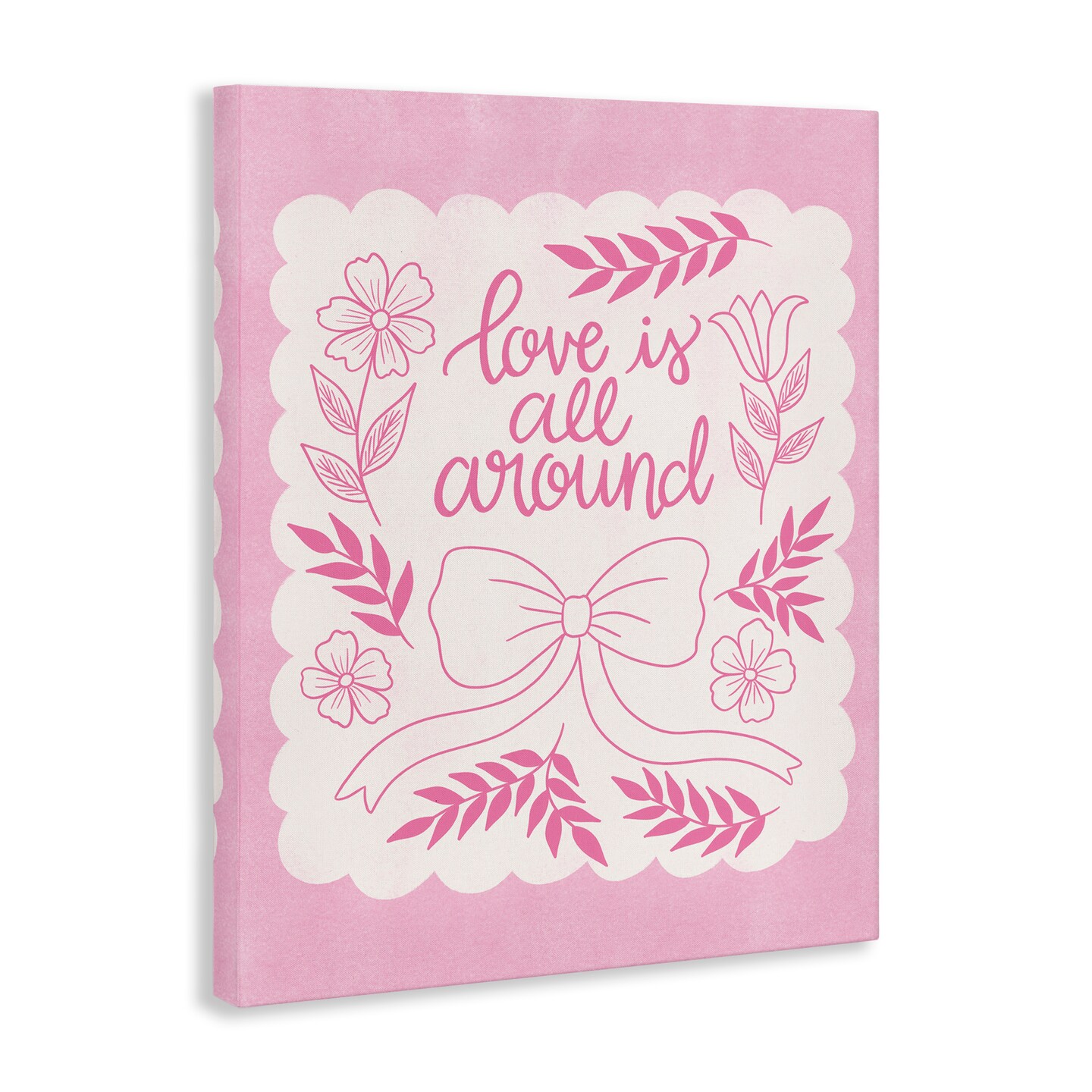 Stupell Industries Pink Love All Around Canvas Wall Art Design by Taylor Shannon Designs