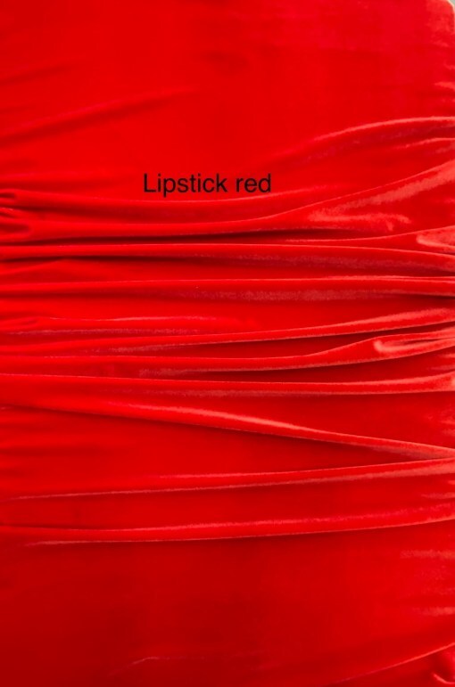 1 Yard Lipstick Red Opulent Stretch Velvet Textile for Apparel, Theater, Upholstery, and DIY Projects 58/60 Inch Width