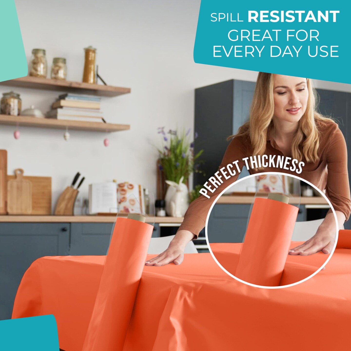 Exquisite Plastic Table Cover Roll – 40" x 100' Disposable Tablecloth Roll – Premium Thick 0.5 MIL Plastic Banquet Roll – Party Table Cover Roll for Events & Catering