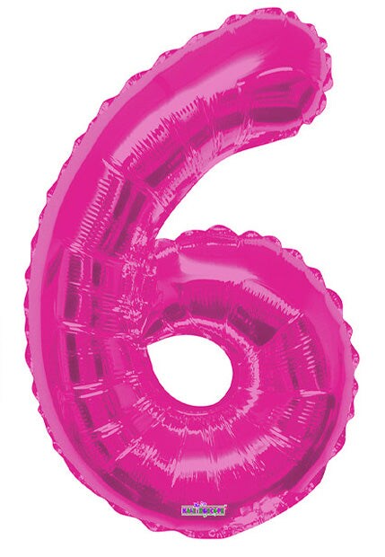 34&#x22; Numeral 6 Balloon - Pink, 1ct