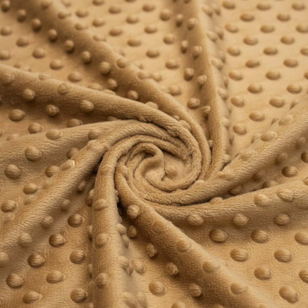 1 Yard Minky Dimple Dot Faux Fur Fabric, 60″ Wide 100% Polyester