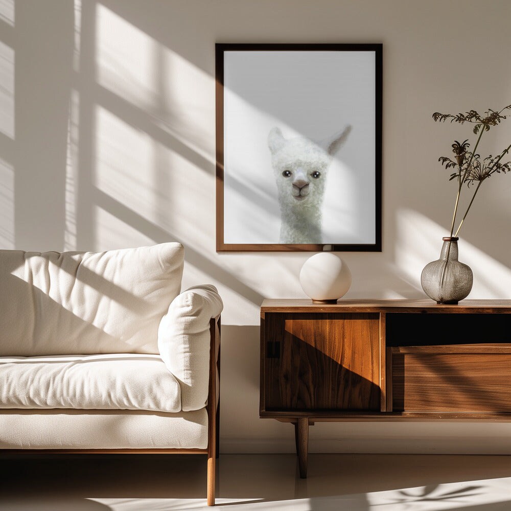 Llama - Pictufy Studio II 24x36 Black Framed Art | Home or Office Art