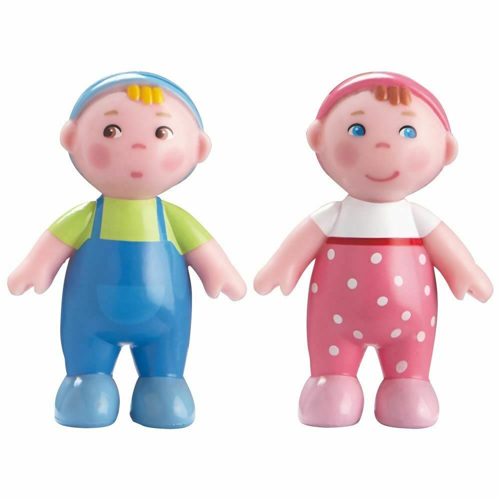 HABA Little Friends Babies Marie &#x26; Max - 2.5&#x22; Twin Baby Dollhouse Toy Figures (2 Piece Set)