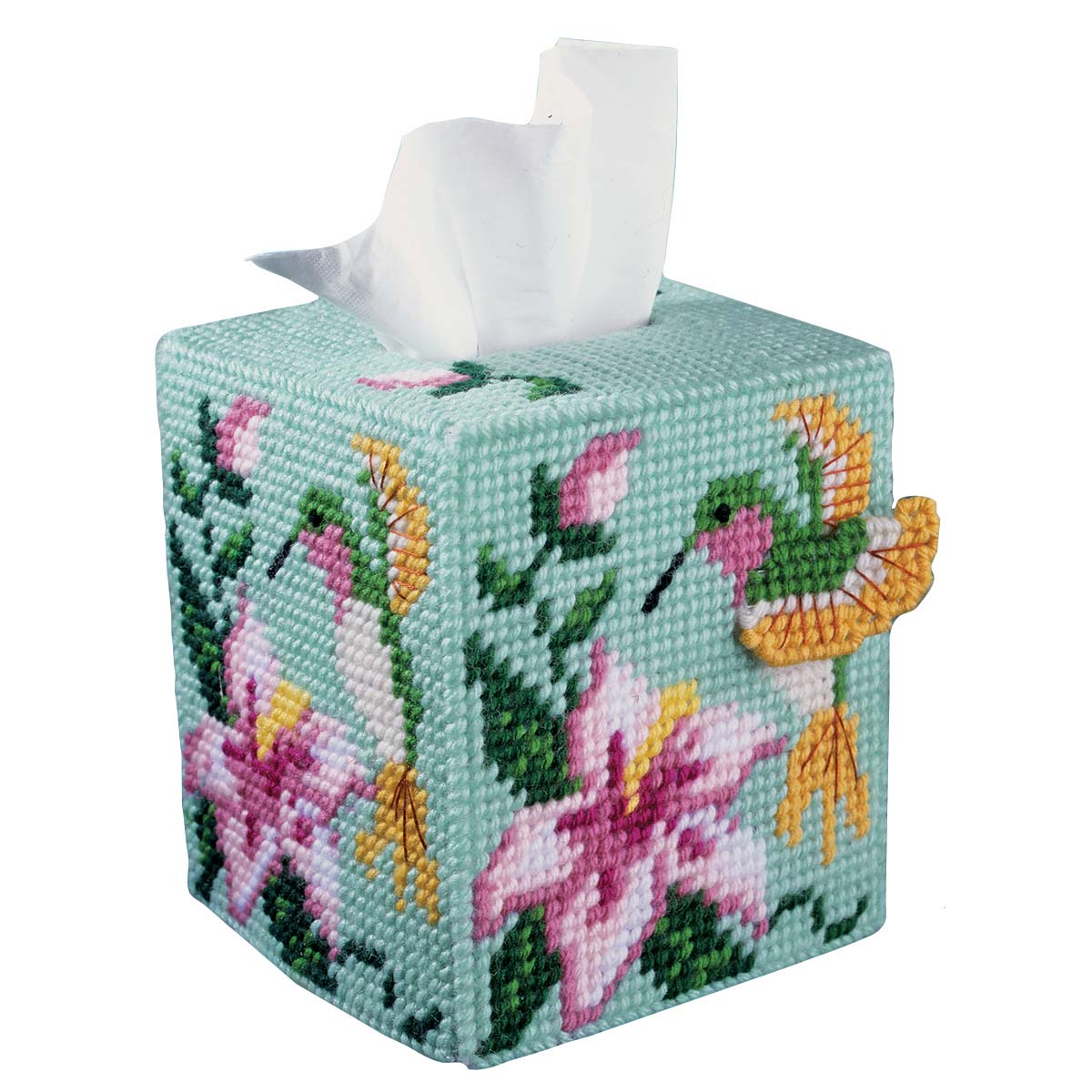 Design Works  Hummingbird Tissue Box Plastic Canvas Kit