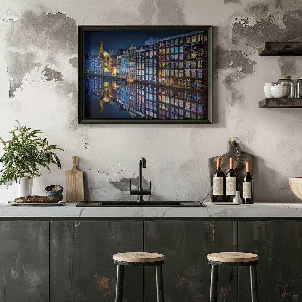 Amsterdam mirror. - Juan Pablo de Miguel 24x36 Black Framed Art | Home or Office Art