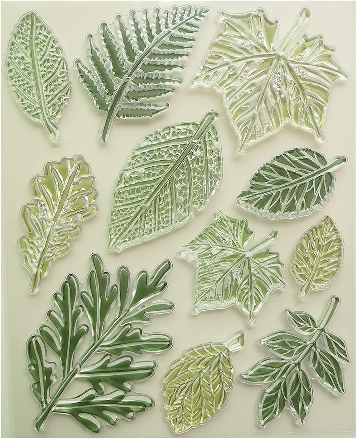 Leaves Clear Stamps - Reusable Stamp for DIY Scrapbooking & Card Making Decoration (5.5" x 7.1")