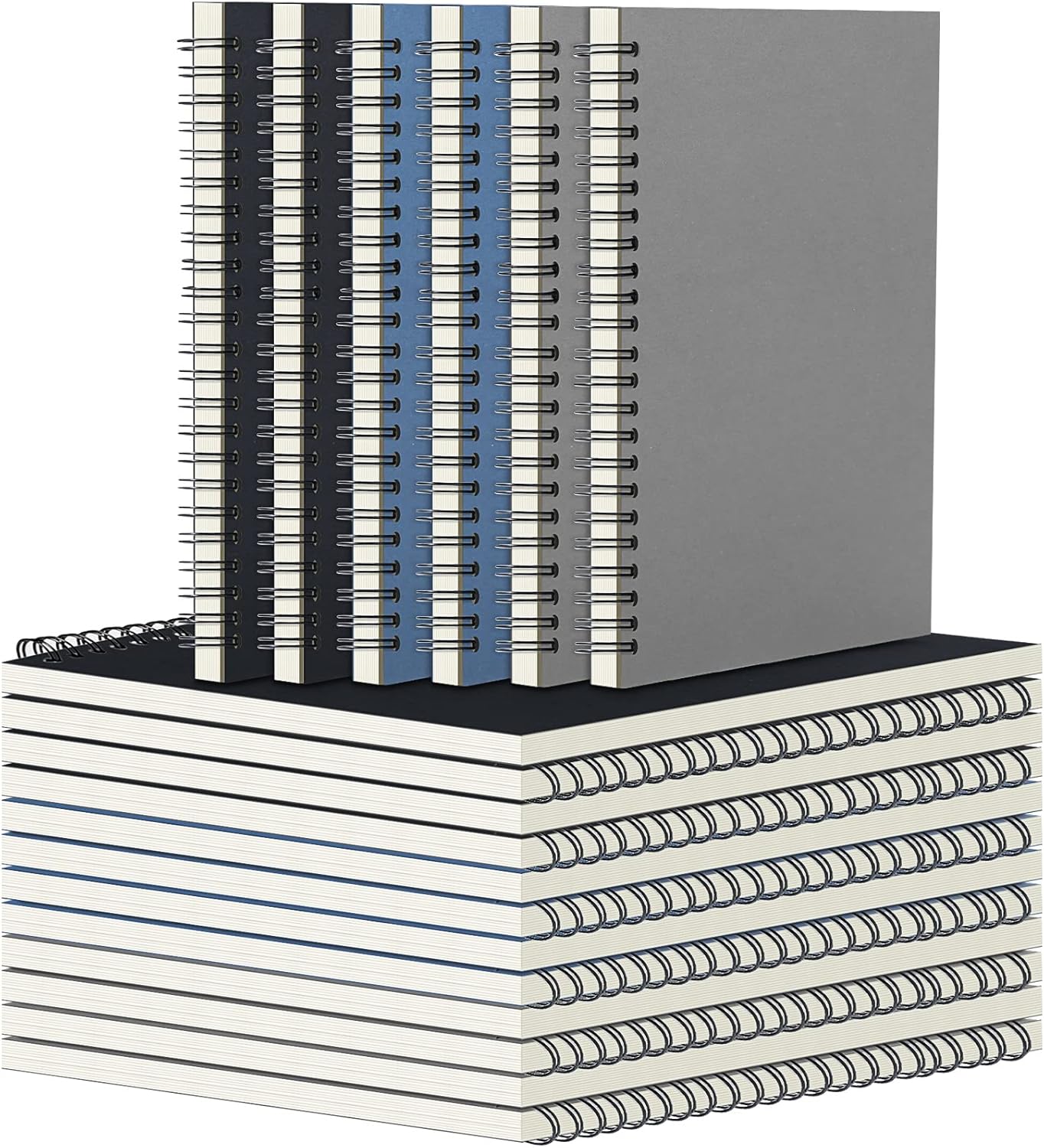 18 Packs Spiral Notebook Journals A5 Notebook 50 Sheets Thick Paper and Kraft Hardcover Ruled for Office Supplies