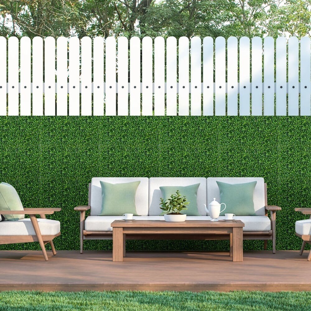 12ct Artificial Boxwood Greenery Hedge Panels 23.6&#x22; x 15.75&#x22;