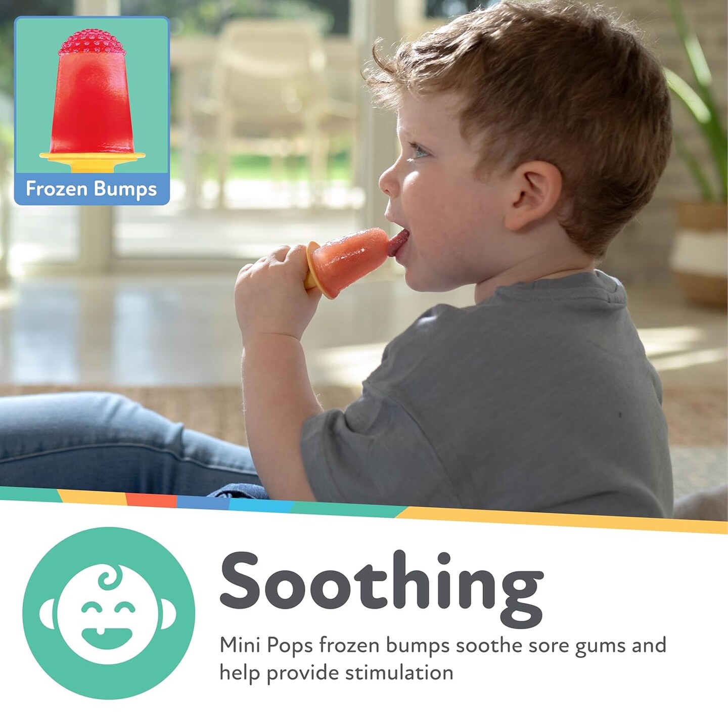 Stick Pops - (4-Count) Silicone Popsicle Molds for Toddlers and Babies 4+ Months - Easy to Make Frozen Treats or Baby Teething Relief