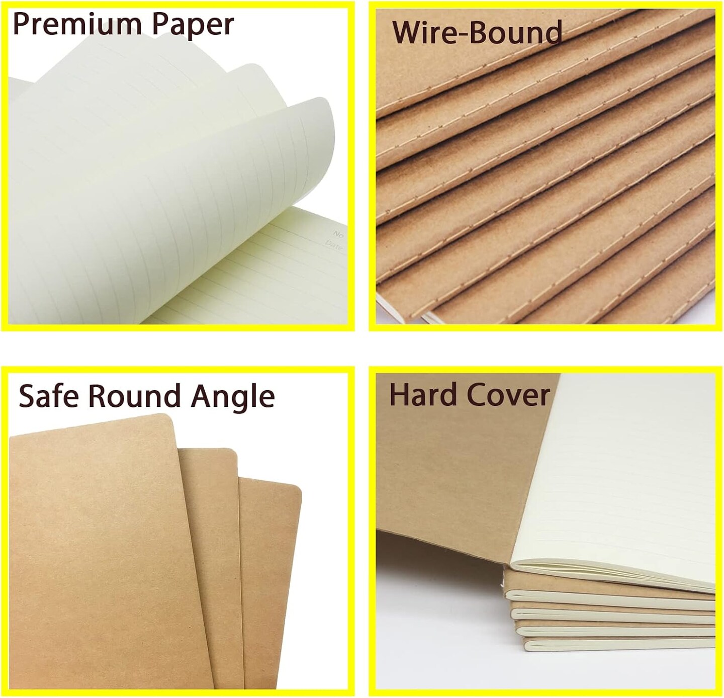 12 Pack 8.5x11 inch Large Lined Notebook Journals Bulk, 32 sheets / 64 Pages, Sketchbook Composition Notebook Journals Subject Notebooks Planner