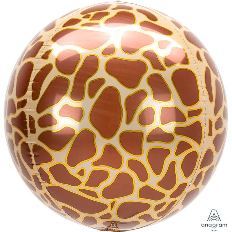 Anagram&#xAE; Giraffe Print Orbz 16&#x22; Jungle Theme Foil Balloon