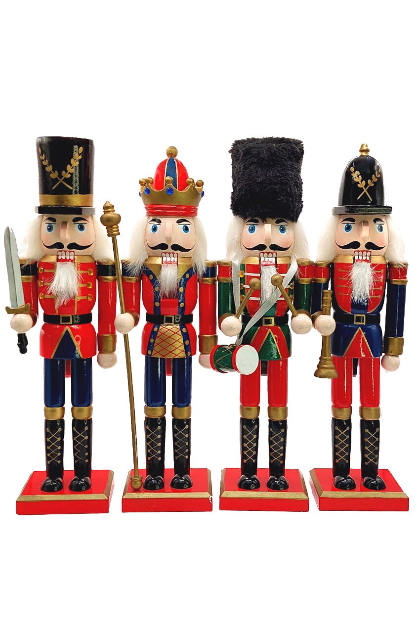 Christmas Nutcracker the Drummer. Wizardi Classic Wooden Festive Decoration F07M14-39-N01365C