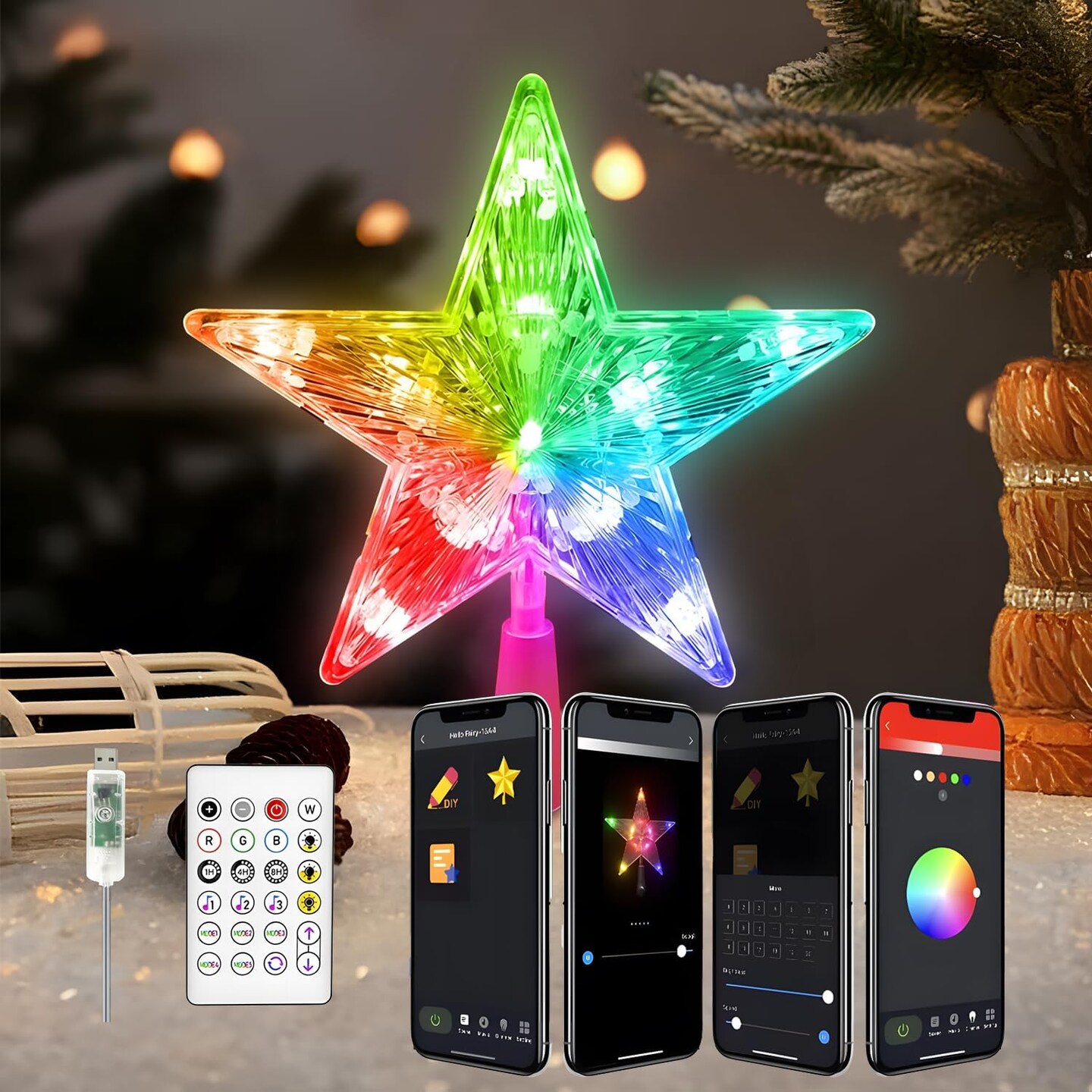 Smart Christmas Tree Topper Star (Star-20led) | Michaels