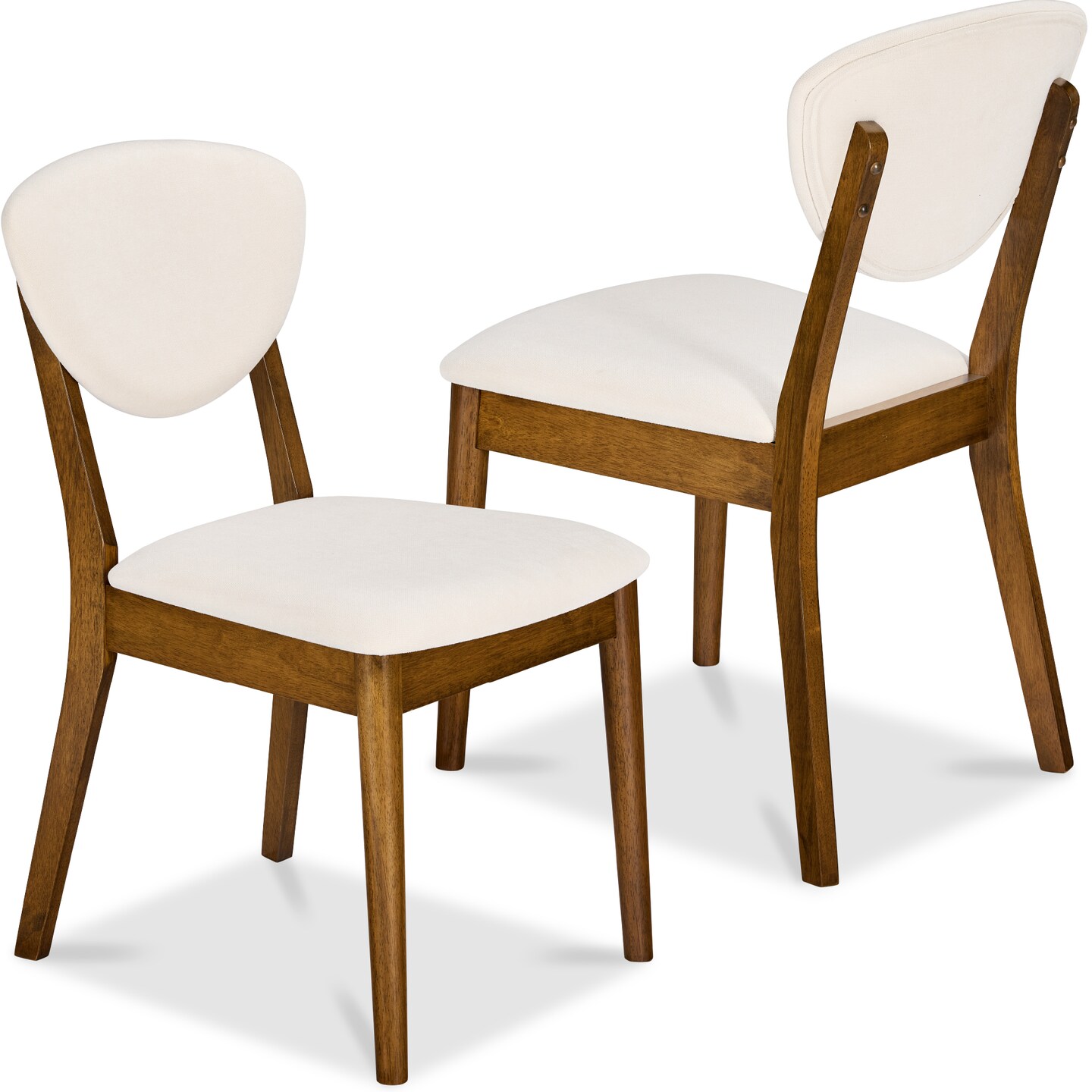 Best Choice Products 2-Piece Mid-Century Modern Wood & Upholstered Dining Chair Set
