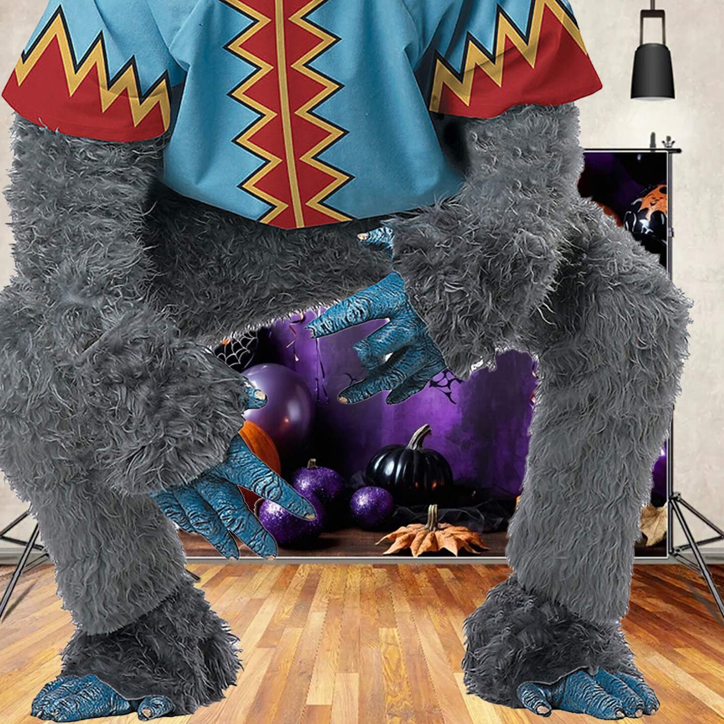 Adult Winged Monkey Costume Top Pants Mask Hands Feet Wings and Tail