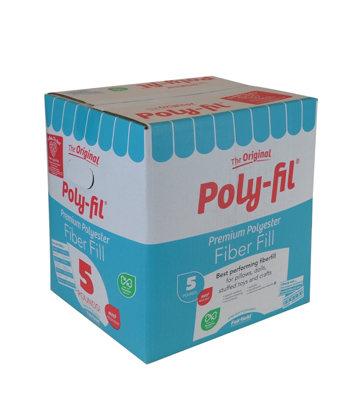 Fairfield Poly-Fil Premium Polyester Fiber Fill-5lb Box