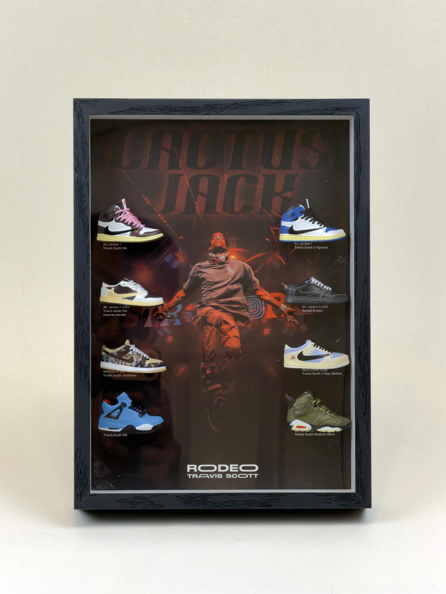 The Ultimate Travis Scott Display Frame | Features 8 Iconic Mini Air ...