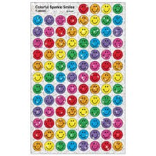 Colorful Sparkle Smiles superSpots® Stickers Value Pack – 1300 Count Sparkly Reward Stickers