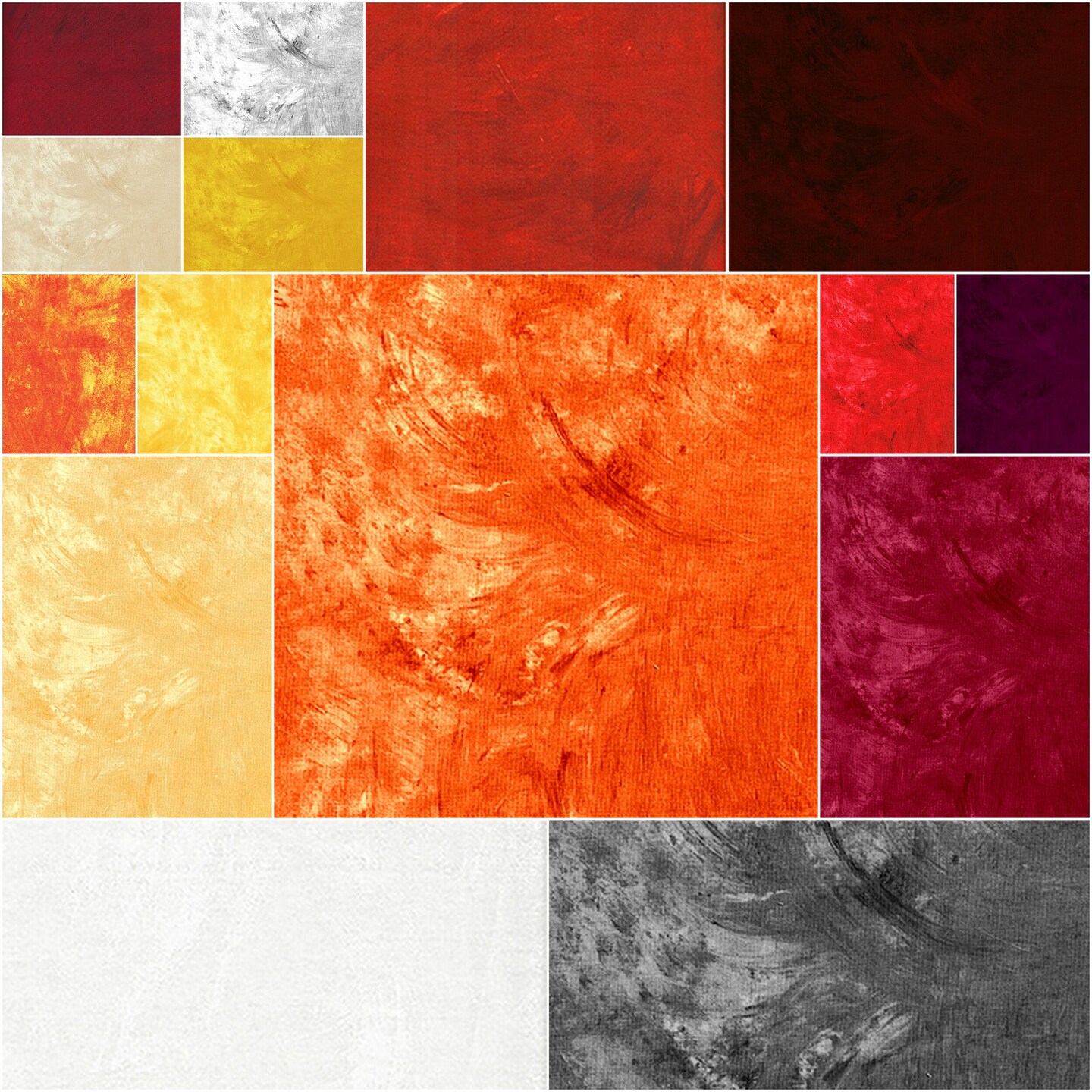 Plaster of Paris Fat Quarter Bundle in Warm by Stephanie Brandenburg for Northcott (FQPLAS15-24)