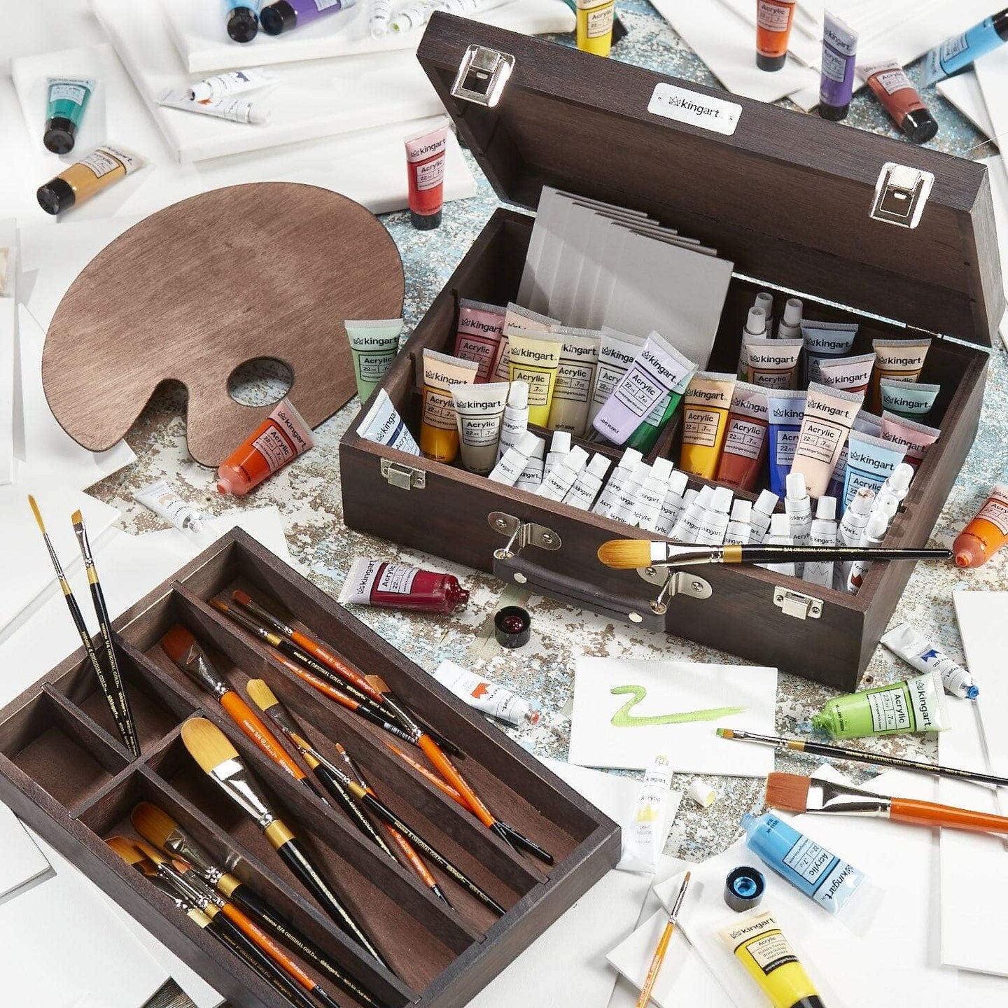KINGART&#xAE; Wood Storage Box