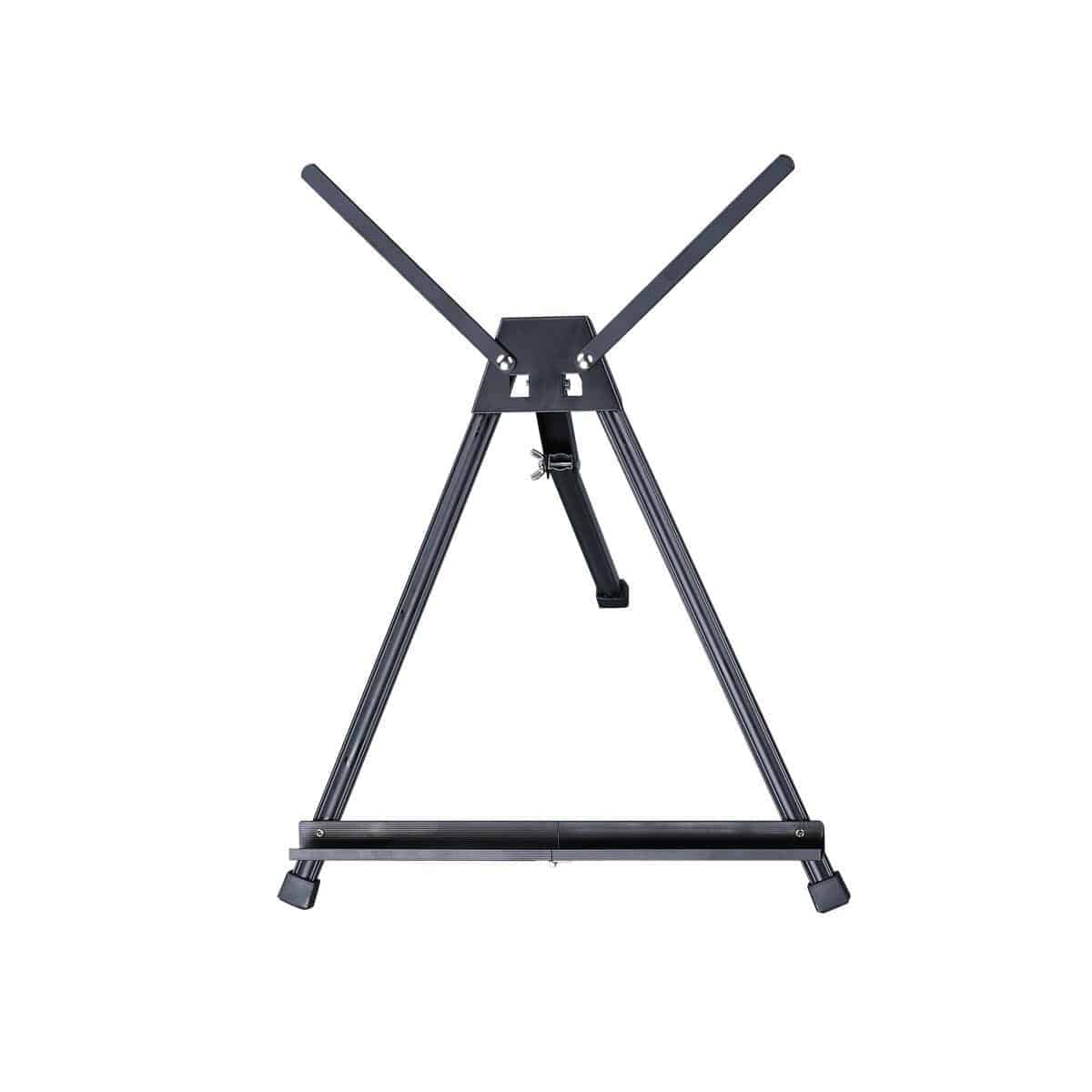 KINGART® Black Aluminum Tabletop Display Easel, Adjustable with Extension Arm Wings