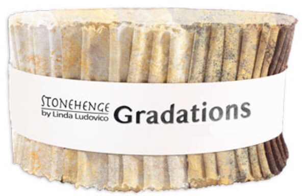 Stonehenge Gradations 2.5" Strip Roll (Jelly Roll) in Iron Ore by Linda Ludovico for Northcott (SGRAD40-36)