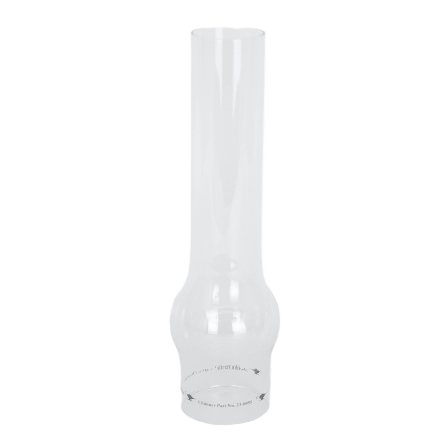 Aladdin Heelless Chimney for Deluxe Brass BH210 Hanging Frame Lamp, 10.75 inch Tall, 2.5 inch Fitter, Clear Glass