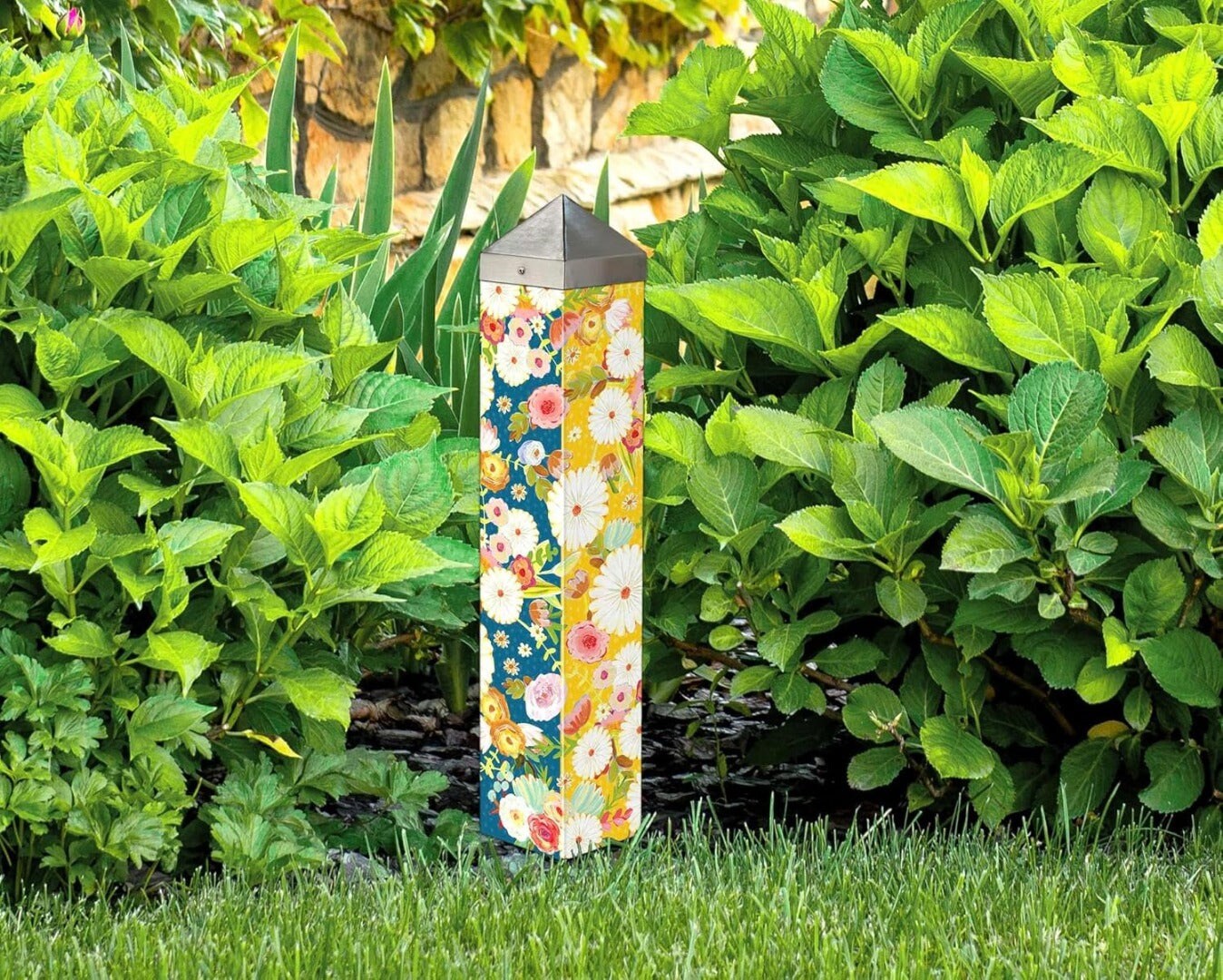 Positivity Flowers Art Pole 20 Inches Tall