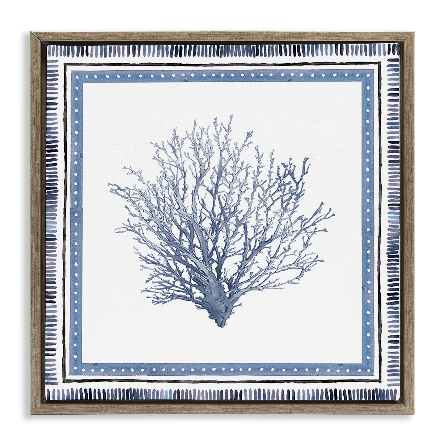 Stupell Industries Nautical Branch of Coral Floating Frame Design by Lanie Loreth