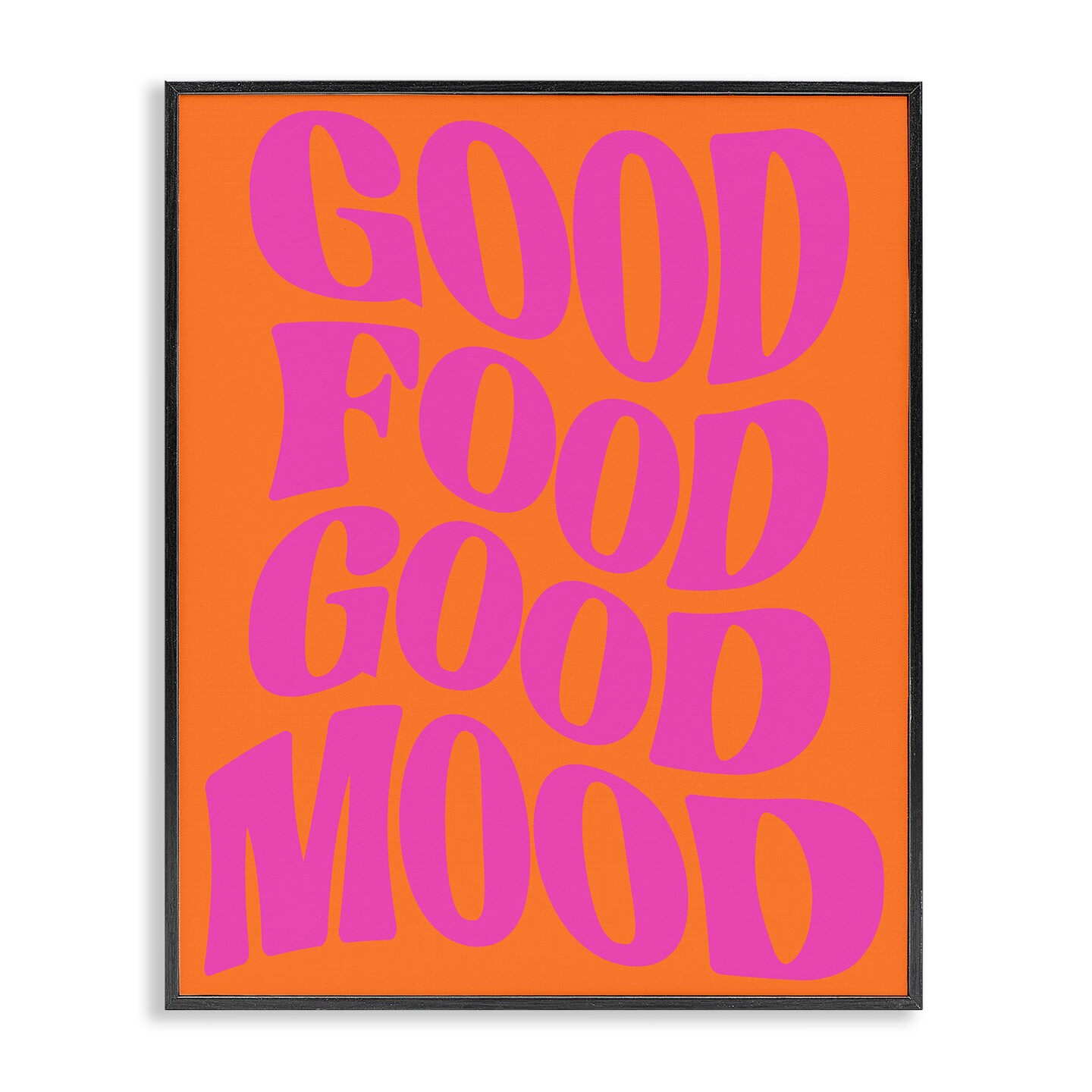 Stupell Industries Good Food & Mood Framed Giclee Design by House of Lulu
