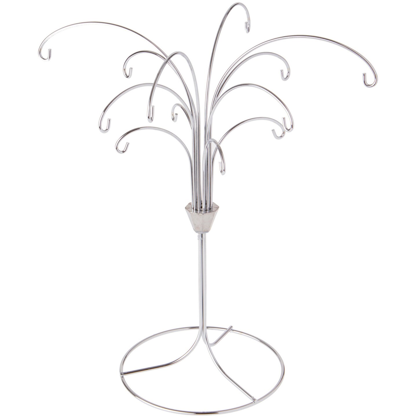 Bard's 12 Arm Silver Ornament Stand, Tree, 11.5" H x 10" W x 10" D