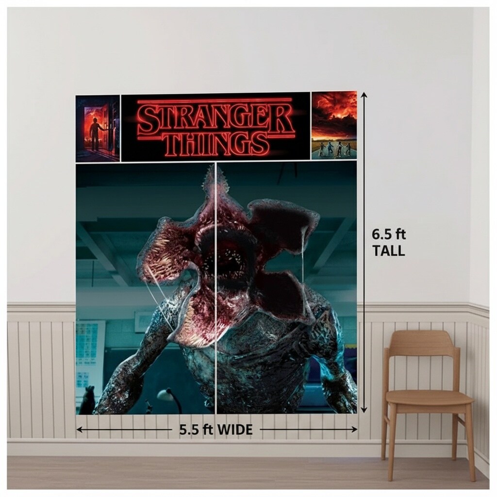 Stranger Things Scene Setters&#xAE; Wall Decorating Kit &#x2013; Party Backdrop, Themed Birthday &#x26; Halloween Decorations